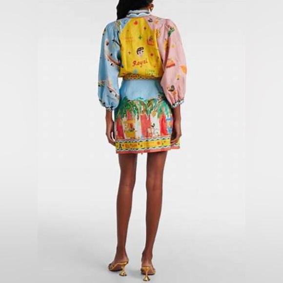 Alemais All Aboard  Linen  Mini Dress - Picture 4 of 7